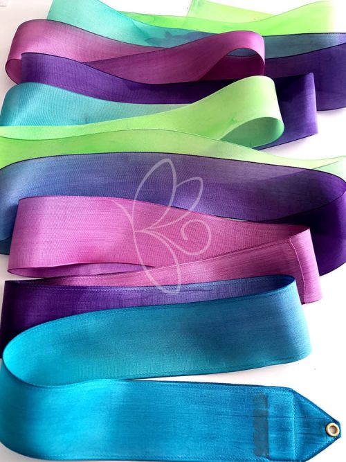 ruban gr peint sur mesure peinture gymnastique rythmique couleur ribbon painting