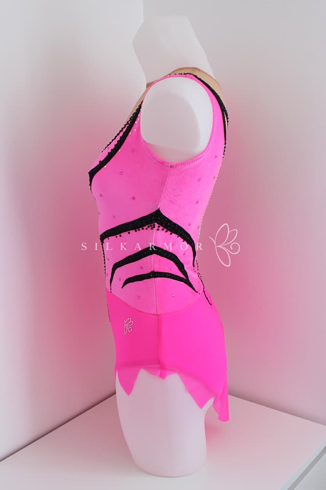 justo gr gymnastique rythmique sur mesure rose velours