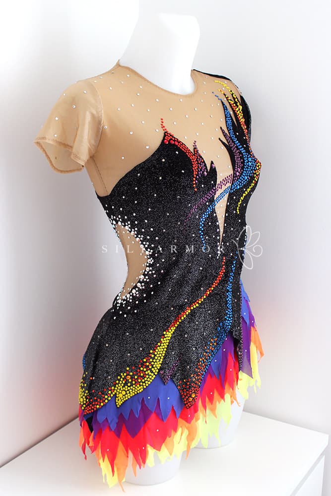 justo grs compétition création francaise velours noir strass couleur