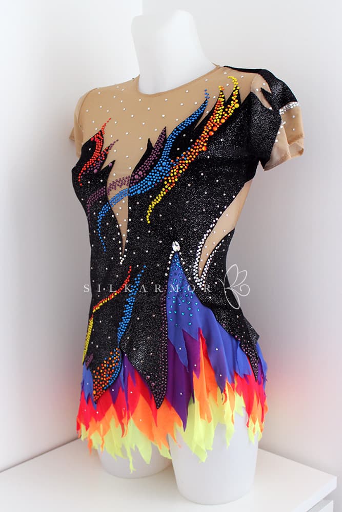 justo grs compétition création francaise velours noir strass couleur