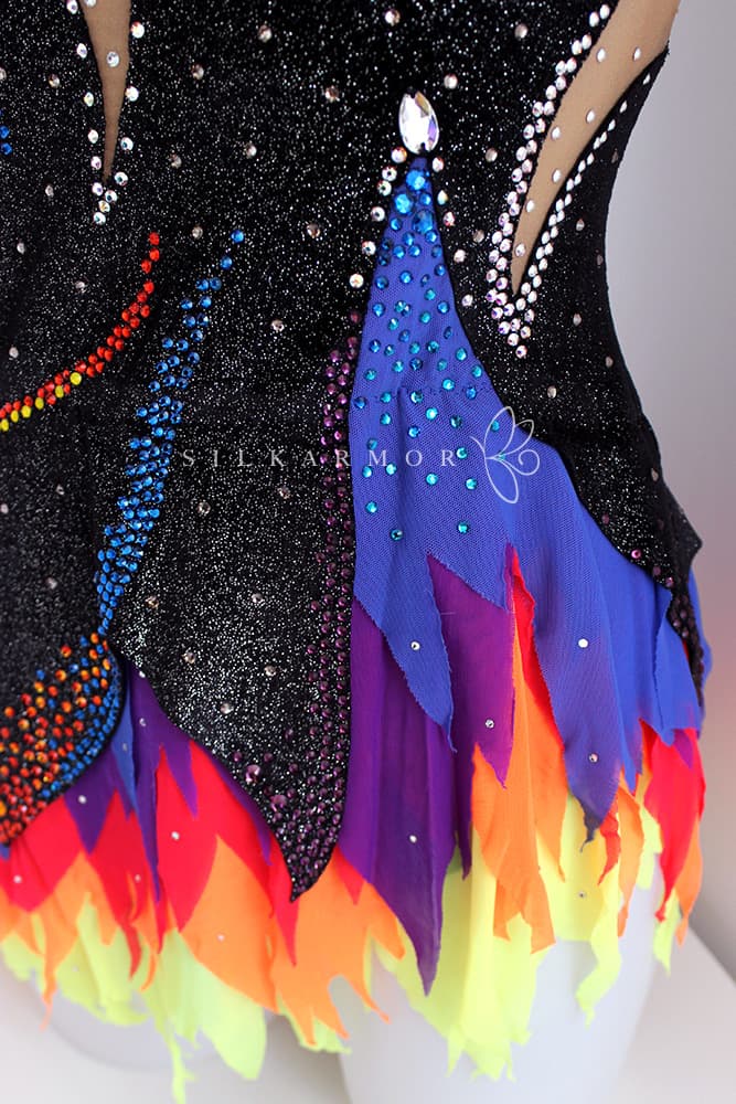 justo grs compétition création francaise velours noir strass couleur