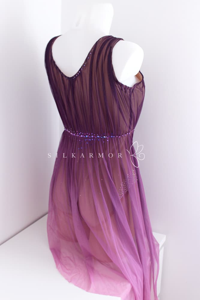 justaucorps spectacle tenue voile nuisette violette gr gymnastique danse