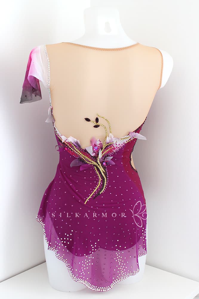 justo pourpre fuschia fleurs strass confection création blanc 
