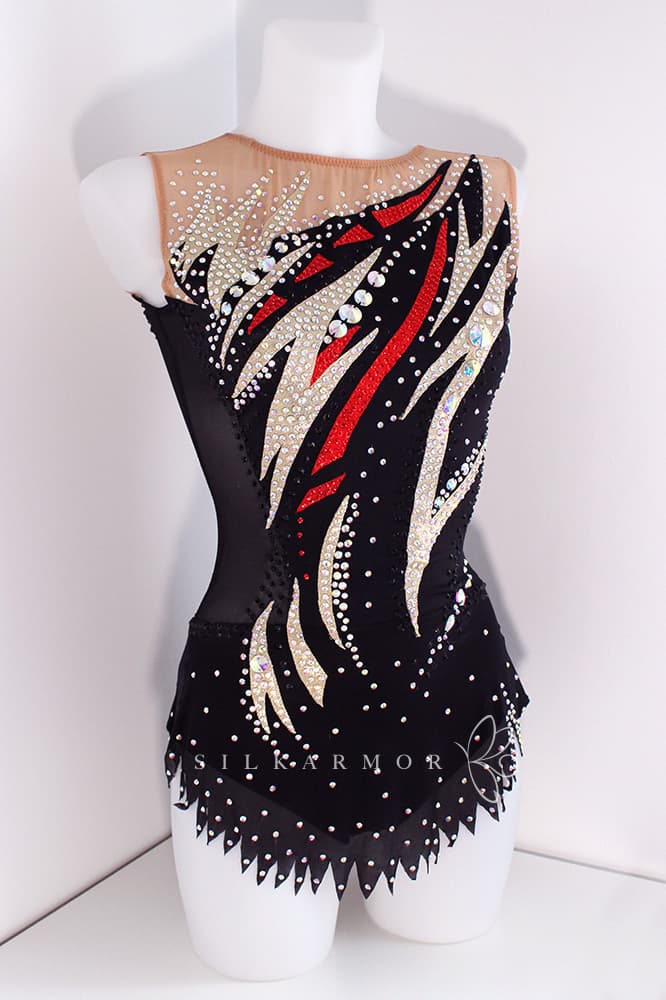 Justaucorps grs gymnastique Competition duo strass sur mesure couture