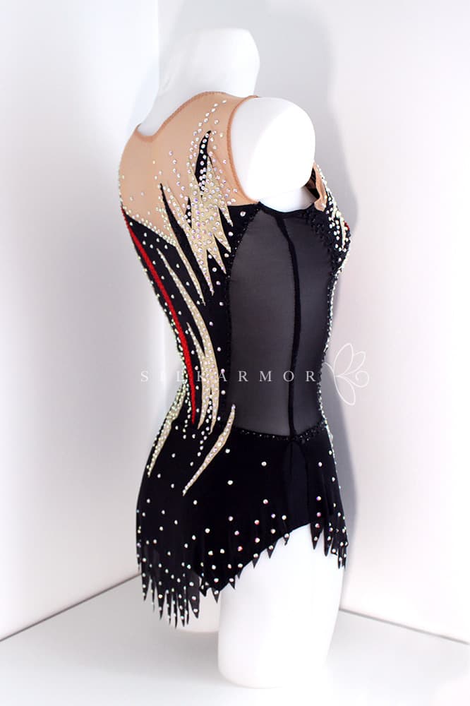Justaucorps grs gymnastique Competition duo strass sur mesure couture